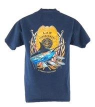 Guy Harvey &quot;Law Enforcement To Protect &amp; Serve&quot;  Tee Shirt Size Small Blue - £7.33 GBP