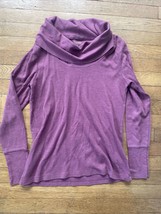 *Sonoma Cowl Neck waffle knit long sleeve top shirt Mauve Size small - £5.14 GBP