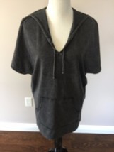 ELIZABETH & JAMES Short Black Cotton Blend Batwing Kangaroo Pocket Hood... - $29.70  ELIZABETH & JAMES Short Black Cotton Blend Batwing Kangaroo Pocket Hood... - $29.70