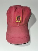 Vintage Tommy Hilfiger Hat Men&#39;s One-Size Red Embroidered Logo Elastic-Back - $22.76