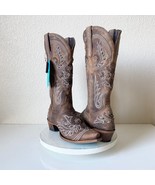 NEW Lane SANTORINI Cowgirl Western Boots 11.5 Brown Cowboy Wedding Snip ... - £266.73 GBP