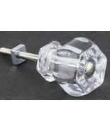 Clear Glass Cabinet Knobs Crystal Drawer Pulls Depression Era Style Set ... - $57.81