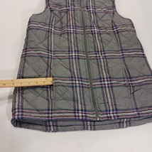 d & Co. Denim + Company RN#81890 Women's Gray Plaid Full Zip Vest Size Small  image 6