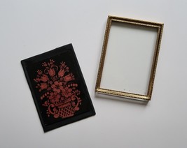 Vintage Hand Made Still Life Picture on Glass - £18.46 GBP