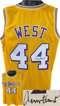 Jerry West signed Los Angeles Yellow TB Custom Stitched Pro Style Basketball Jer - £150.19 GBP