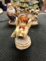Beautiful Vintage Angel Blowing Her Horn Christmas Ornament Hand Painted - $10.15