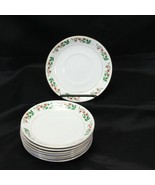 Gibson Everyday Holiday Gold Saucers Christmas 6&quot;  Lot of 8  Xmas - €14,54 EUR
