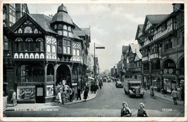 Vtg Cartolina 1930s RPPC - Ponte Street - Chester, UK Salmone Serie - £4.79 GBP