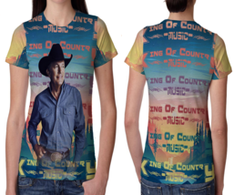 George King of Country Music Womens Printed T-Shirt Tee - $14.53+