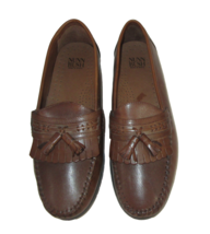 Nunn Bush Shoes Mens Size 10 Loafer Brown Leather Tassel Fringe Brazil Slip On - £23.01 GBP