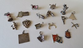 Vintage Lot of 18 Sterling Silver Charms for Bracelets~Danecraft~Beau~35 Grams - £63.94 GBP