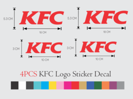 4PCS KFC Logo vinyl Decal sticker kentucky fried chicken! - £9.74 GBP+