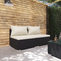  Garden Lounge Set Black with cream cushions - $6,176.31 MXN