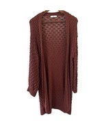 Mango MNG Womens Boho Open Cardigan Crochet Brown Size SM/Med Preppy Goi... - $551.60 MXN
