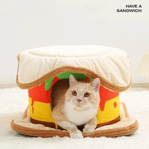 Pet House Cat Bed Sandwich Honey Jar Shape Deep Sleepping Dog Tent Cozy Cave Nes - £102.24 GBP
