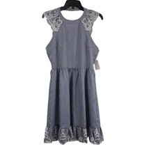 Copper Key Dress Juniors L NEW Blue Gingham - £18.51 GBP