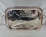 Vintage International Silver Co. Silverplated Tray w/Handles 20.5&#39;&#39; w/Box - $18.99