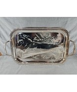Vintage International Silver Co. Silverplated Tray w/Handles 20.5&#39;&#39; w/Box - $360.80 MXN