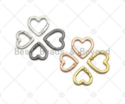 Heart Spring Gate Clasp for Jewelry Making, 22/26mm Gold/Silver/Black - sku#H314 - £2.73 GBP+