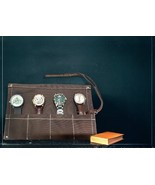 Canvas Watch Roll for 4 Watches Watches Display Storage Case Pouch Gift - $15.19