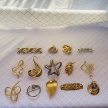 VTG  14 pcs GOLD SILVER TONE FAUX PEARL and others BROOCHES  WEARABLE - £23.08 GBP