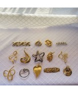 VTG  14 pcs GOLD SILVER TONE FAUX PEARL and others BROOCHES  WEARABLE - £22.81 GBP