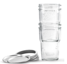 Ball Wide Mouth Pint Nesting Canning Jar (4 Pack), With Lids and Bands - £15.76 GBP