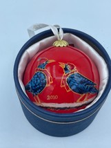 Dillard&#39;s 12 Days of Christmas Ornament Four Calling Birds 2010 Glass Painted - £10.79 GBP