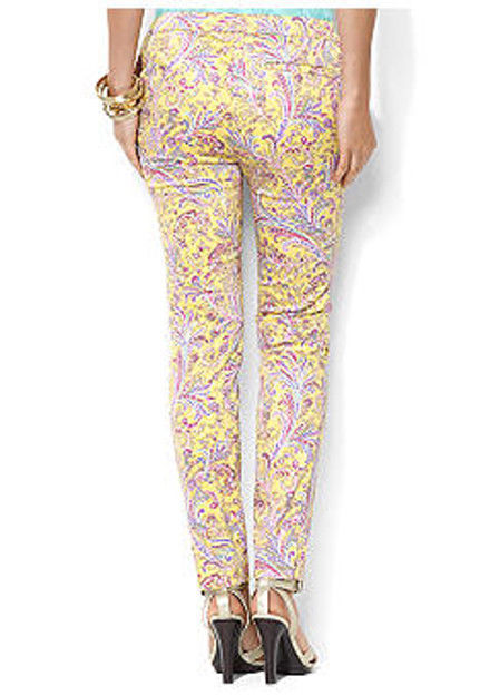 NEW Womens Plus Size $109 Ralph Lauren Skinny Stretch Paisley Ankle Pant 16W - $39.95
