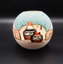 Vera Russell Original Pottery Bowl Enameled Jar Pueblo Gold Vase Candleh... - £43.95 GBP