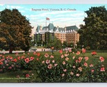 Empress Hôtel Et Jardins Victoria BC Canada Unp DB Carte Postale - $4.04