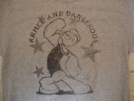 Popeye The Sailor Man Armed And Dangerous Throwback Distressed T Shirt S... - $15.53