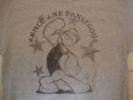 Popeye The Sailor Man Armed And Dangerous Throwback Distressed T Shirt S... - £12.39 GBP