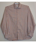 Stenstroms Fitted Body Super Cotton Long Sleeve Blue Orange Checks Shirt... - £39.22 GBP