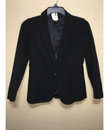 J Crew Womens Career Textured Black Blazer Suit Jacket Single Button SZ ... - $318.39 CAD