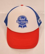 PBR Pabst Blue Ribbon Trucker Hat Snapback Cap Mesh Adult Beer Retro USA... - $35.20 CAD