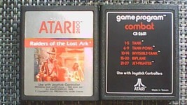 Lot of 2 Atari 2600 Video Games (Raiders of the Lost Ark, Combat) - £10.29 GBP