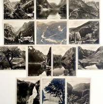Norway Photographs Antique c1900-1920 Villages Lot Of 13 Carl Norman In Case E9 - $59.99