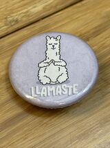 Novelty Llamaste Llama Miniature Button Pin Pinback Flair KG - $7.91