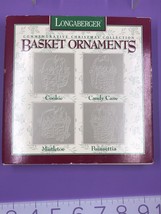 Longaberger 1985-1988 Pewter Commemorative Christmas Collection Basket Ornaments - £18.16 GBP