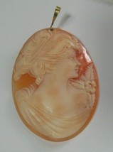 Vintage Cameo Shell Pendant W/750 Stamped Bail - £348.31 GBP