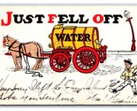 Comic Drunk Man Just Fell Off the Water Wagon 1905 UDB Postcard S3 - $5.89