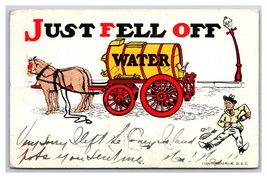 Comic Drunk Man Just Fell Off the Water Wagon 1905 UDB Postcard S3 - £4.70 GBP