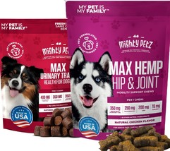 Max Urinary Tract Support + Max Hemp Hip &amp; Joint Support For Dogs - $50.99