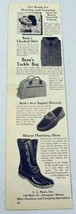 1954 Print Ad LL Bean&#39;s Maine Hunting Shoes,Moccasins,Tackle Bag, Freeport,ME - £9.06 GBP