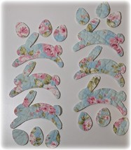 Vintage Cutter Feedsack Hopping Bunnies Bunny Quilt Applique Die Cuts Cut Outs - £12.02 GBP