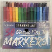30 pc Sargent Art Classic Fine Tip Markers- Vibrant Felt Tip - £6.91 GBP