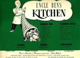 Uncle Ben&#39;s Kitchen Menu Ramada Inn Flamingo Sahara Bagdad Hiwayhouse 1950&#39;s - £55.98 GBP