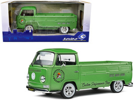 1968 Volkswagen T2 Pickup Truck Green Metallic &quot;Rooster Speed Motorcycle&quot; 1/18 D - £64.00 GBP