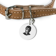 Ringo Starr Beatles Black and White Image Pet Tag - Metal Clip - 1&quot; Round - £13.84 GBP